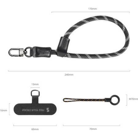 SmallRig 4990 FilMov - pasek na nadgarstek do smartfona, wymiary